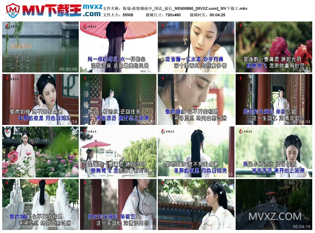 陈瑞-浓情烟雨中_国语_流行_ME600880